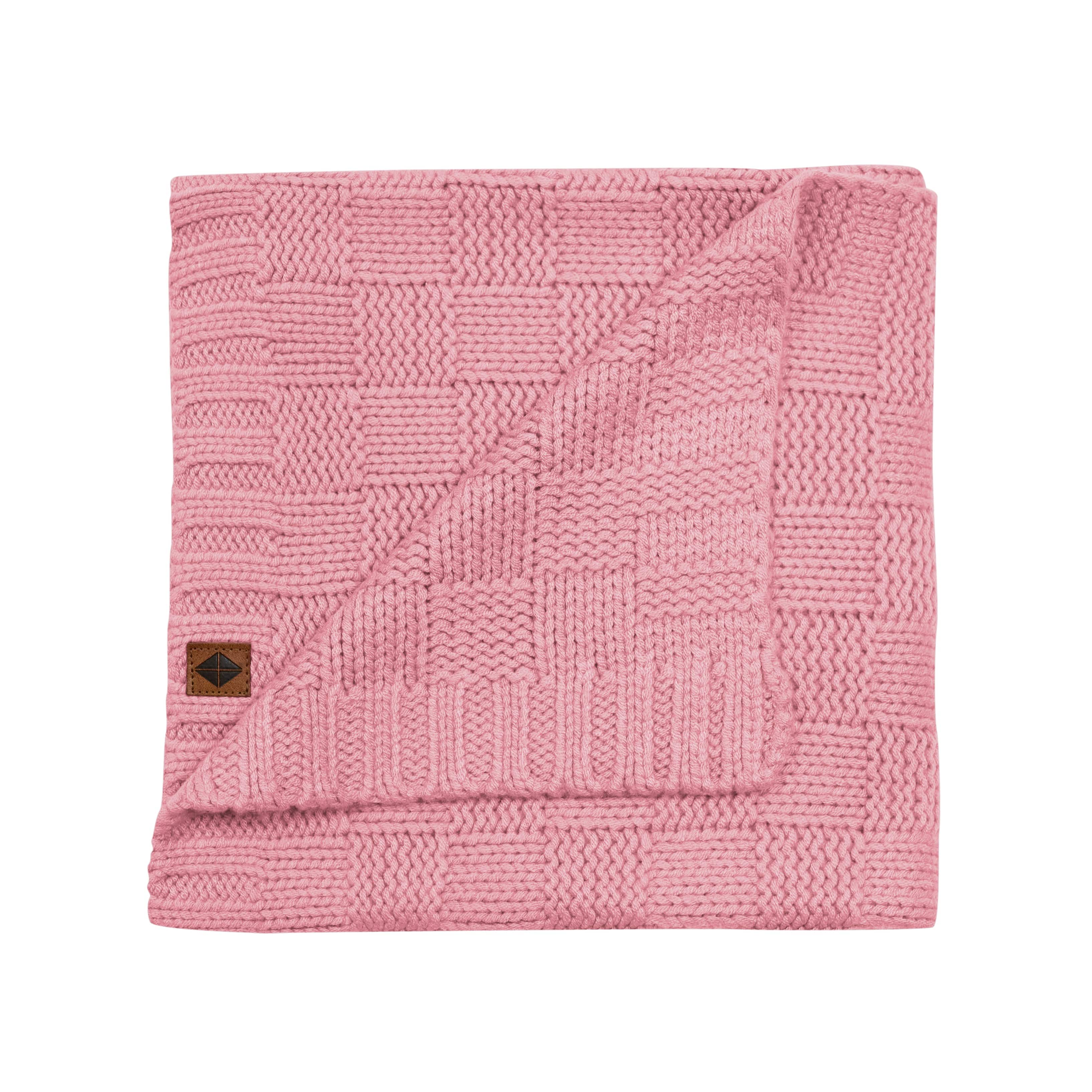  Chunky Knit Basket Weave Baby Blanket in Apple Blossom、mySite、layawaytickets