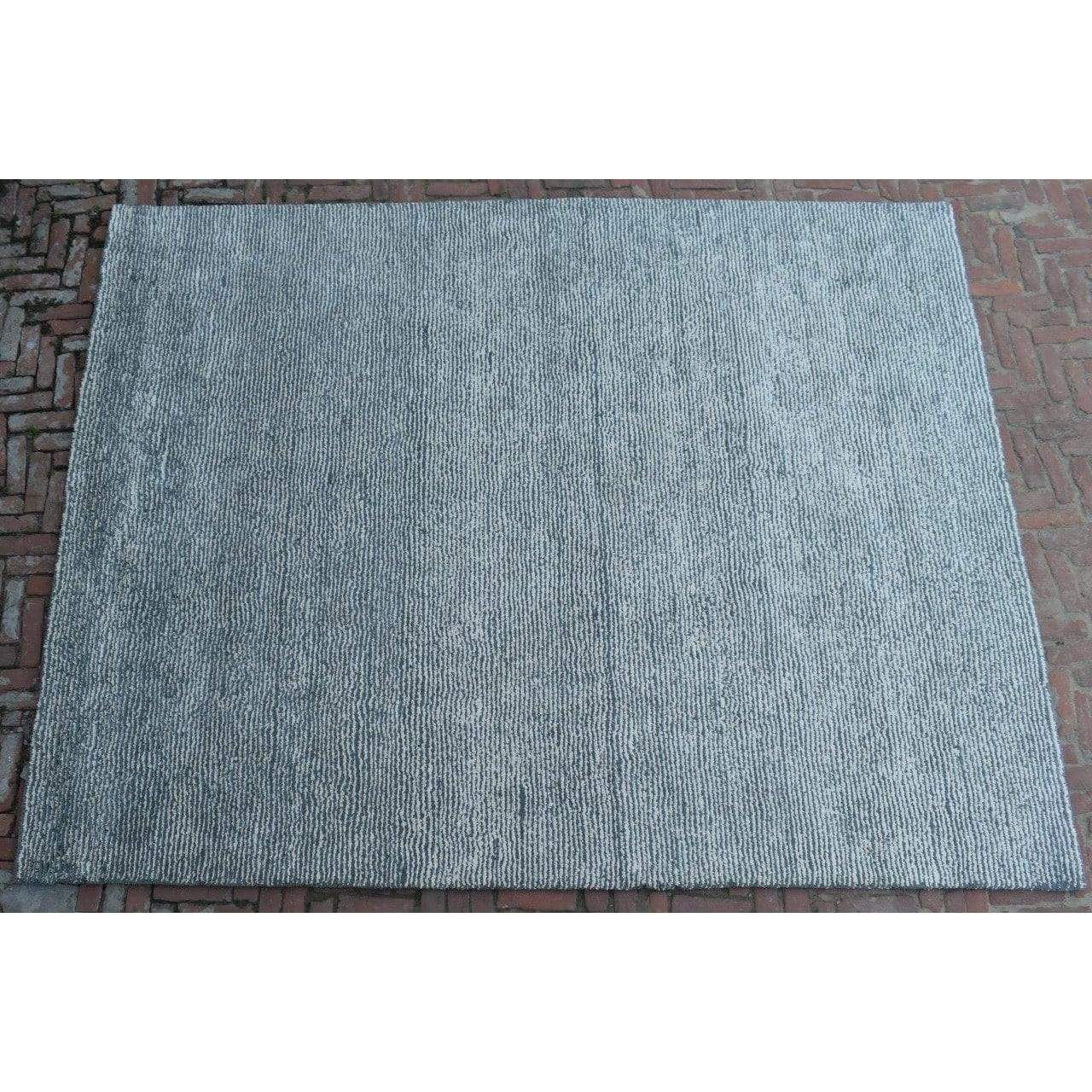 Seersucker Ivory Blue Wool Cotton Shag Rug、mySite、gigharbornorthrealestate