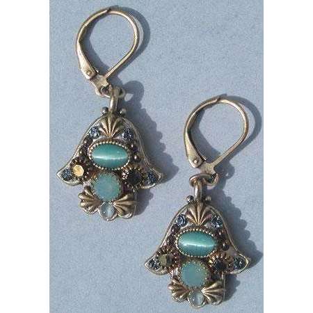 Michal Golan Cat’s Eye Oval Hamsa Earrings、mySite、topwebapps