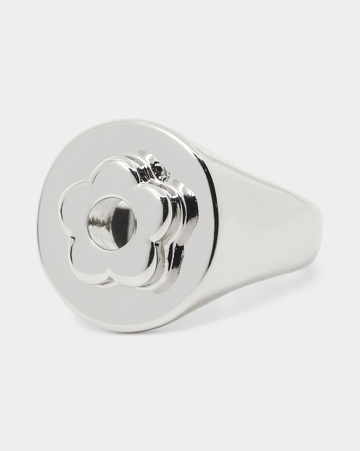 Wild For The Weekend Flower Power Signet Ring (Medium) Silver、mySite、zt4zffjzw