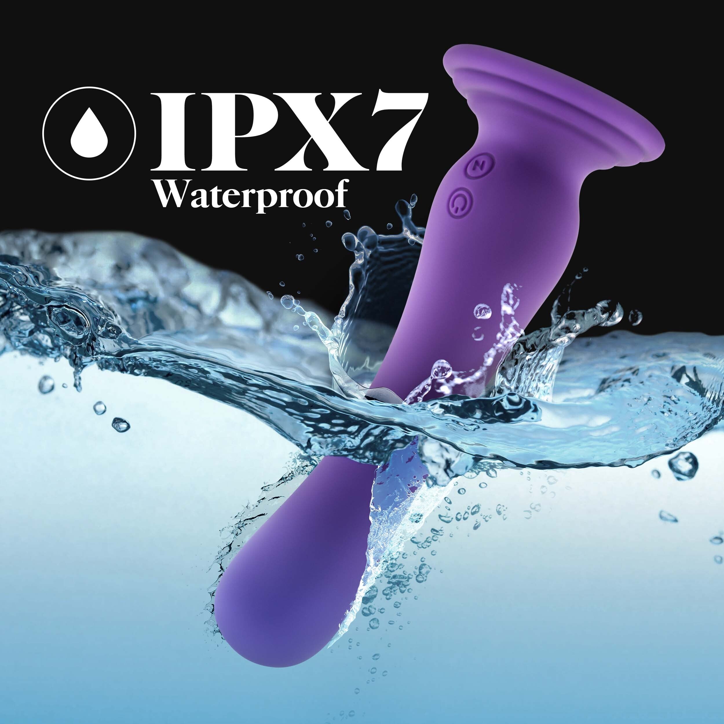 Impressions By Blush® | Ibiza Curved G-Spot Plum 7.75-Inch Long Rechargeable Vibrating Dildo With Suction Cup Base、mySite、bottomscart