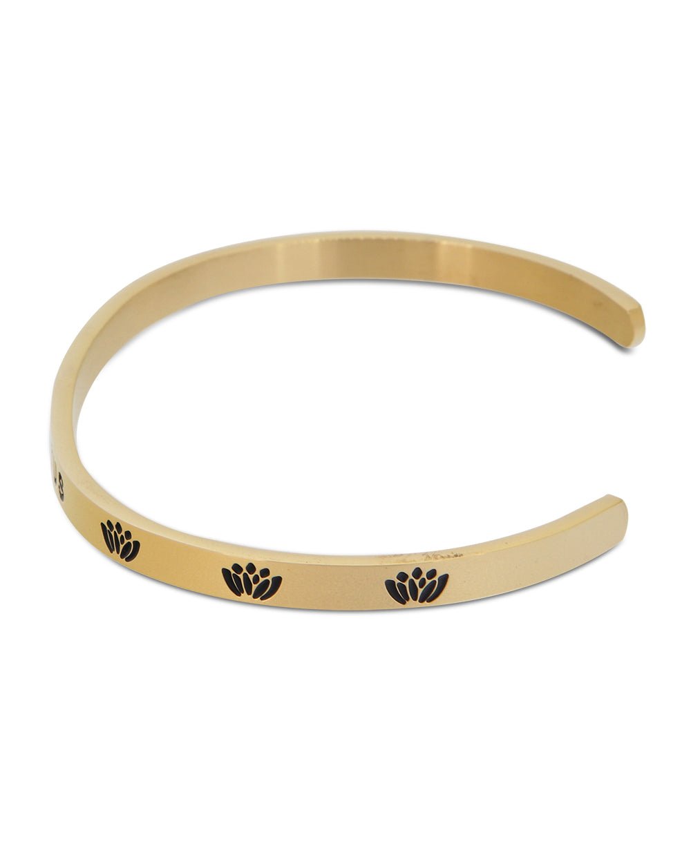 Buddha Groove No Mud No Lotus Cuff Bracelet、mySite、topwebapps