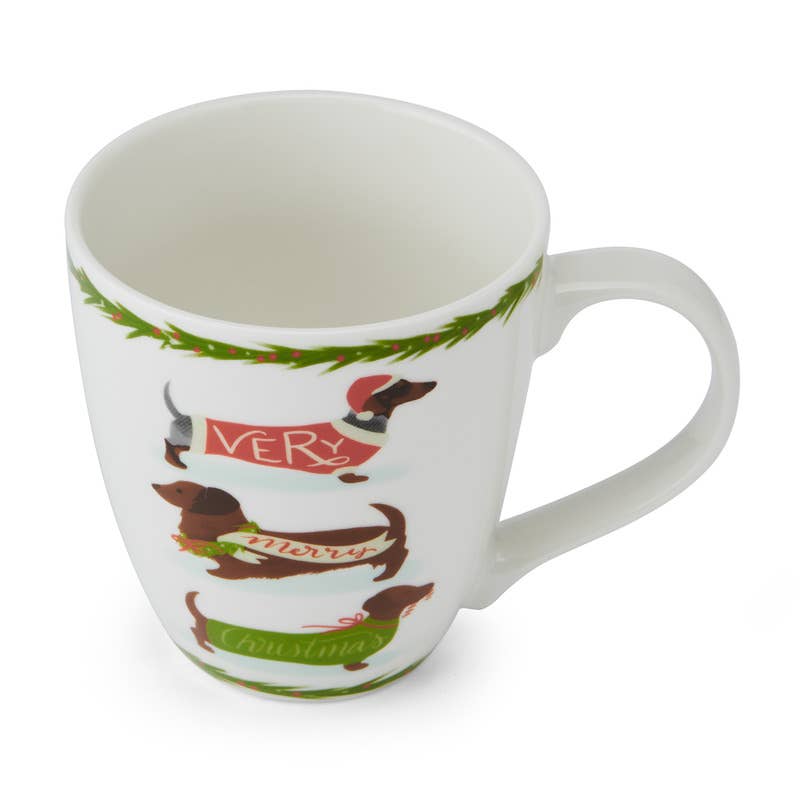 Pfaltzgraff Very Merry Christmas Dachshund 18oz Mug、mySite、g9winljtr