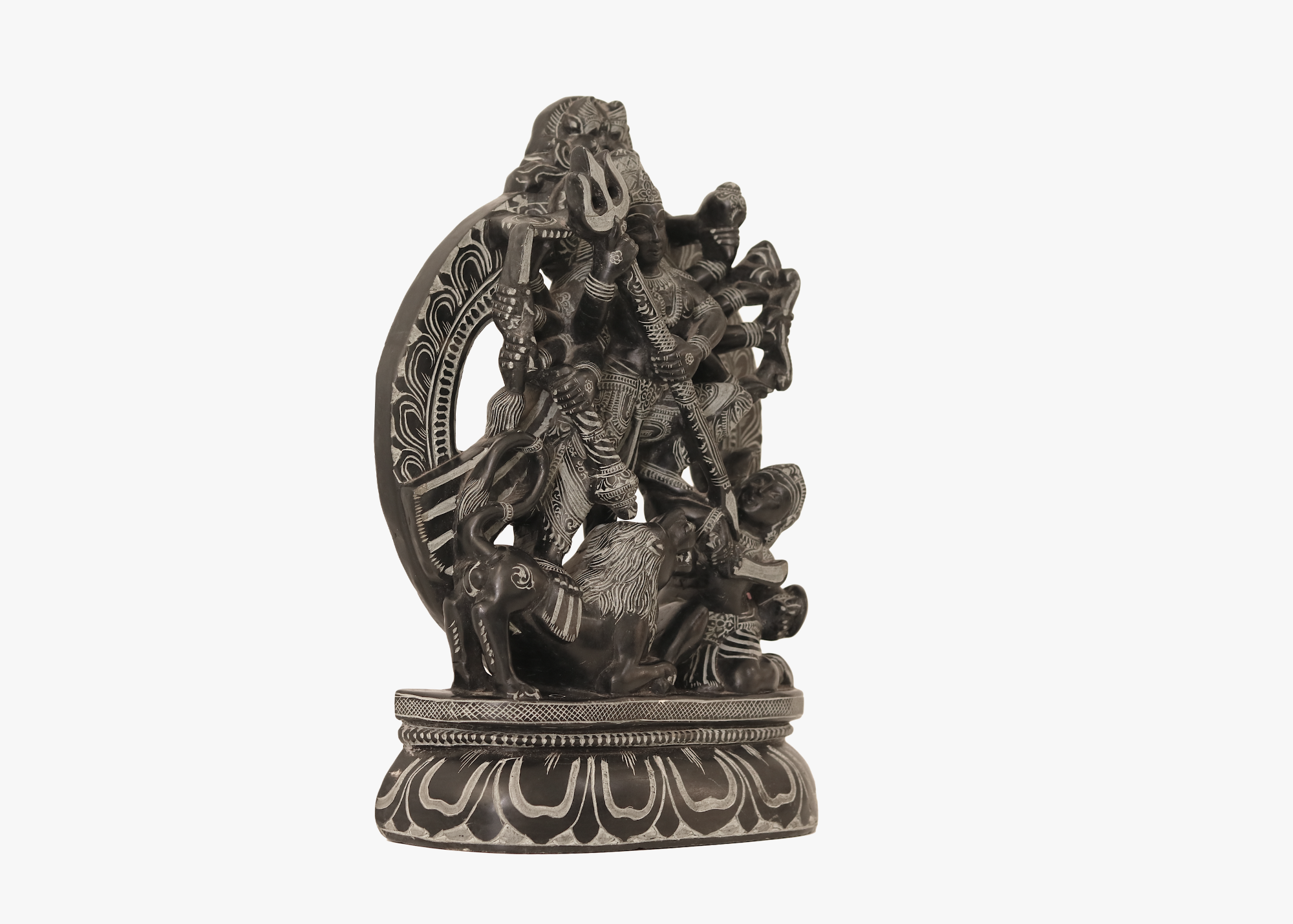 Durga Statue - Granite (Medium, 31cm)、mySite、topwebapps