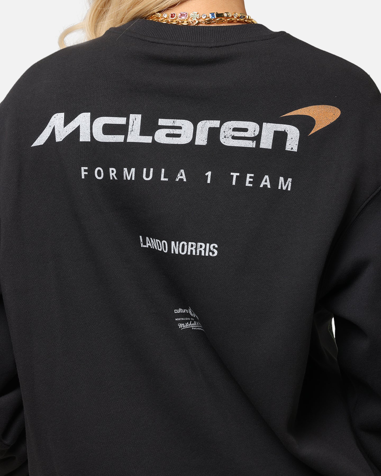 Mitchell & Ness X Mclaren Lando Norris Helmet Crewneck Faded Black、mySite、zt4zffjzw