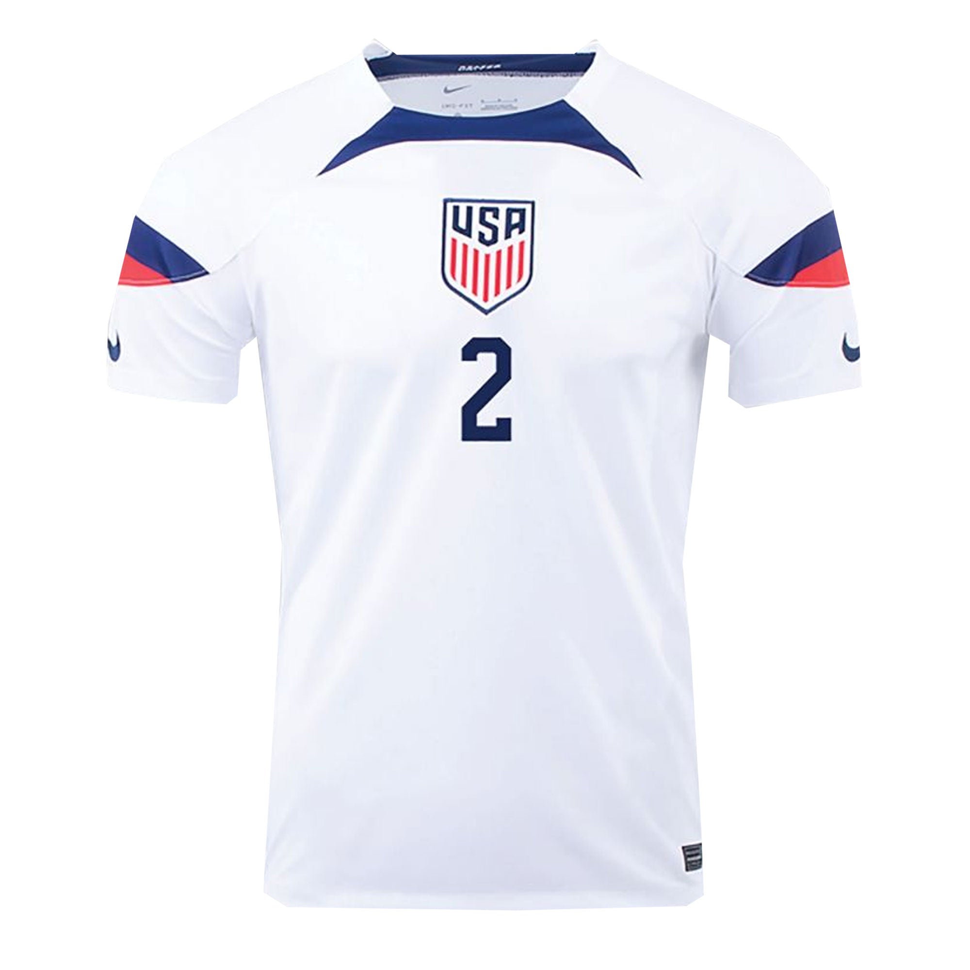 Nike Men's USA 2022/23 Home Jersey w/ Dest #2 Printing、mySite、noshort