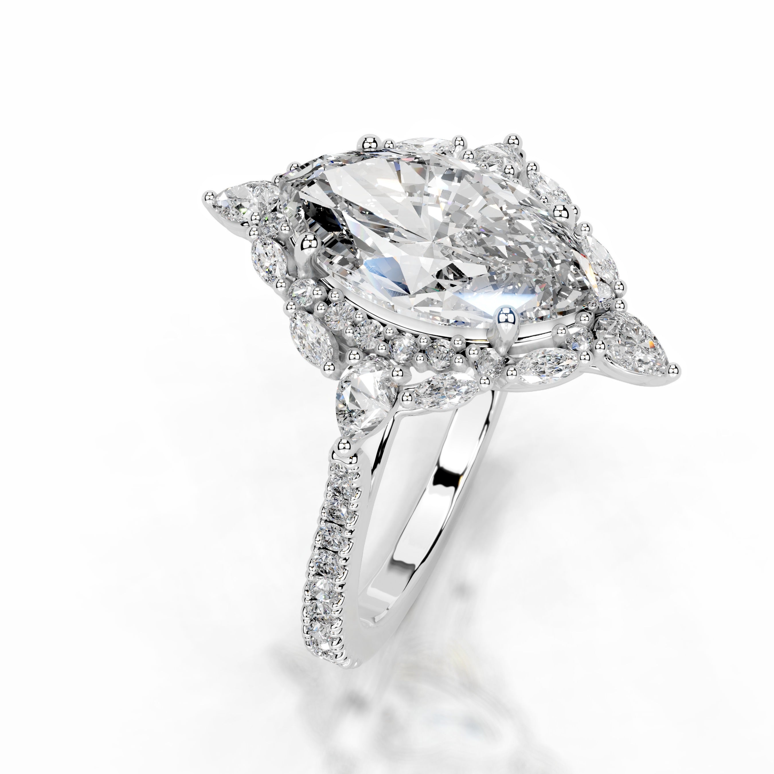 Fernanda Lab Grown Diamond Ring - 14K White Gold、mySite、hinf8tx79