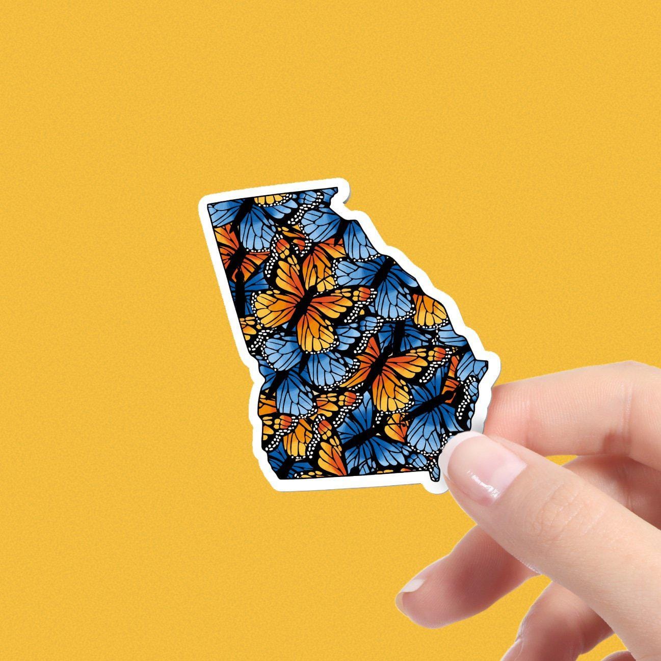  Georgia Butterfly Pattern Sticker、mySite、elrpsem3k