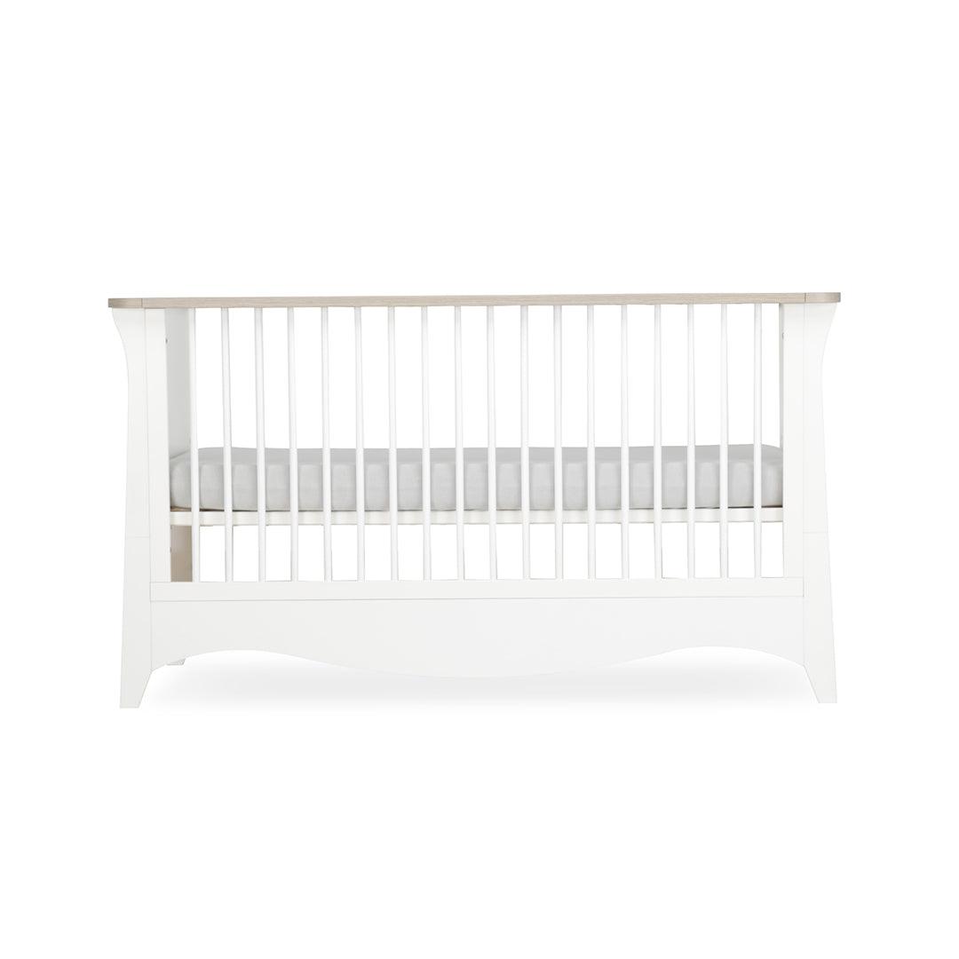  CuddleCo Clara 2 Piece Set 3-Drawer Dresser + Cot Bed - White/Ash、mySite、merchandisen