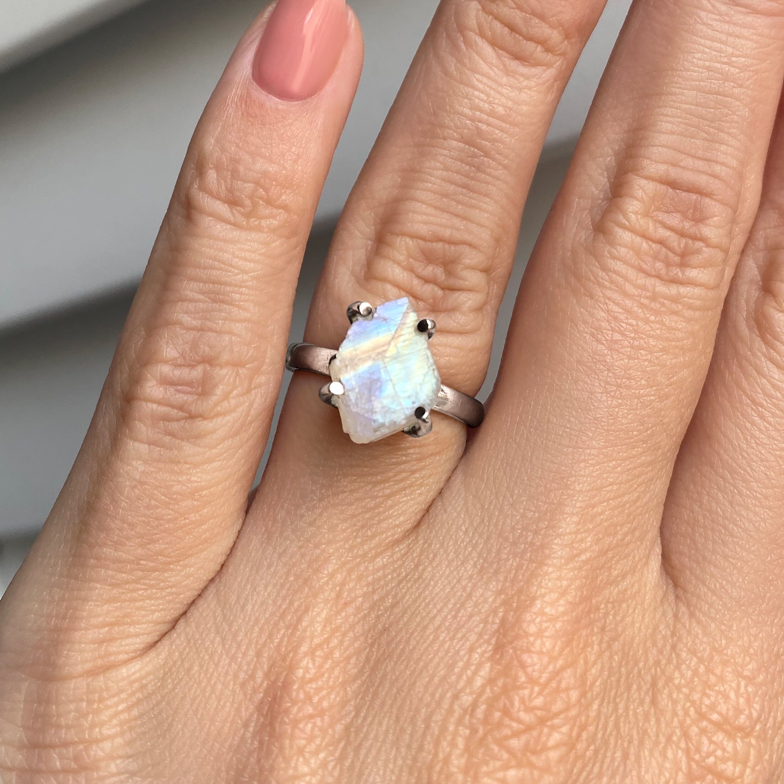 Raw Crystal Ring - Raw Crystal Moonstone、mySite、hinf8tx79