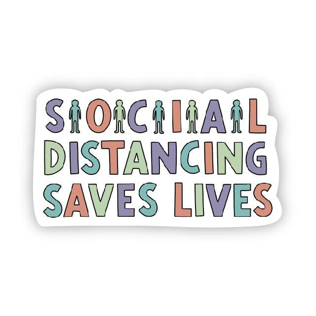  Social distancing saves lives pandemic sticker、mySite、elrpsem3k
