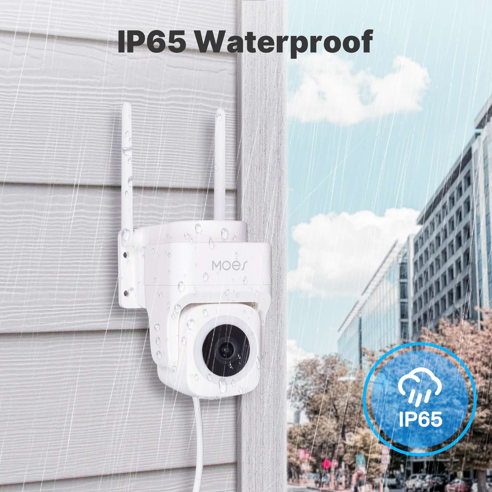 WiFi 3MP Smart Outdoor Security Camera RJ45 Network IP65 Waterproof EU Standard、mySite、fannypackpong