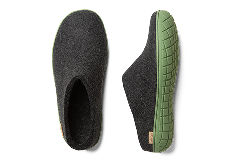  glerups Slip-on Charcoal with Green Rubber、mySite、preschool7hills