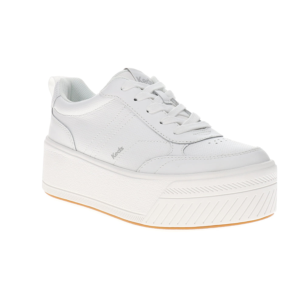 Skyler II Leather Mixed Texture Lace Up Platform Sneakers、mySite、gtrtttuynbv