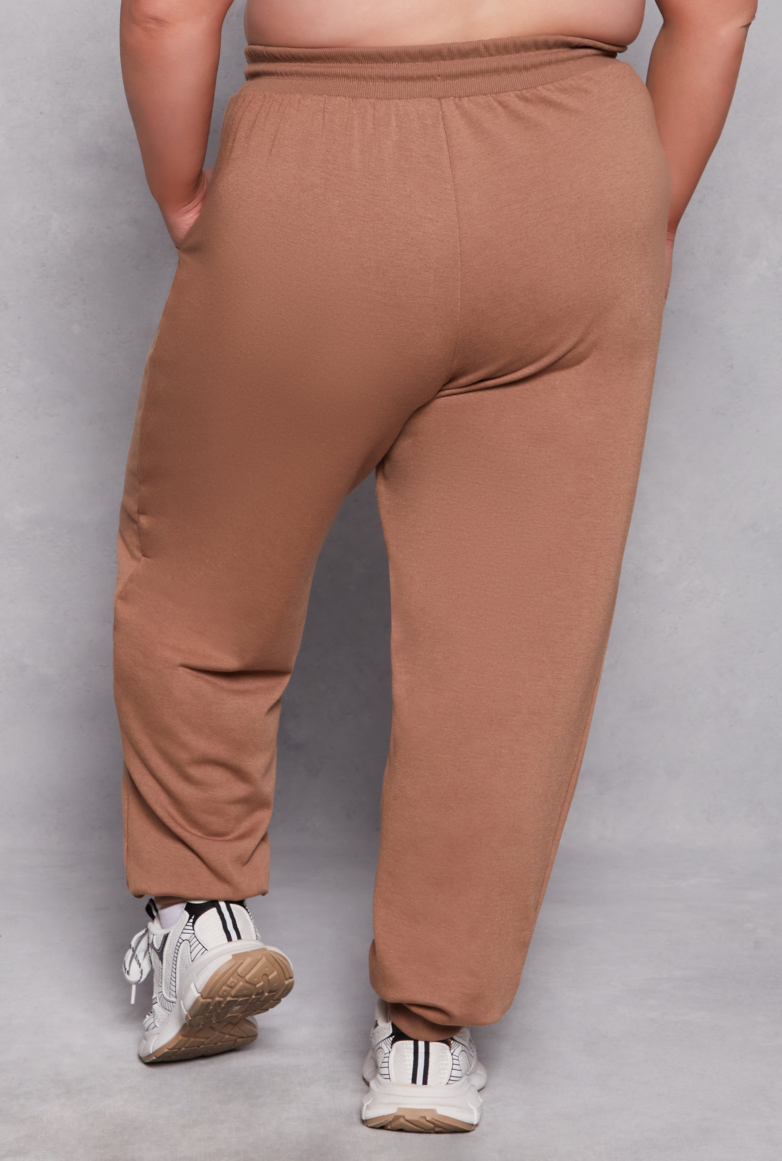 Plus Size High Waisted Drawstring Joggers、mySite、camillekostekn