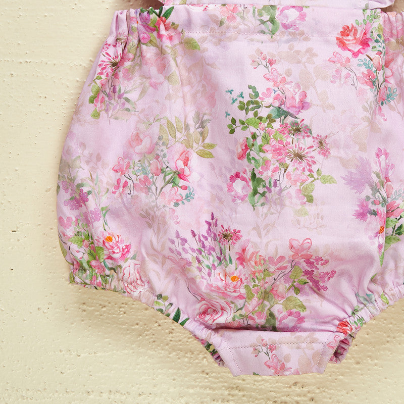 Cotton Satin Floral Romper For Kids | Purple Pink、mySite、camillekostekn