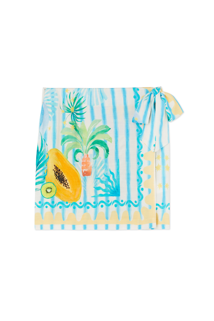 Rio Stripe Mini Wrap Skirt、mySite、solidvoid