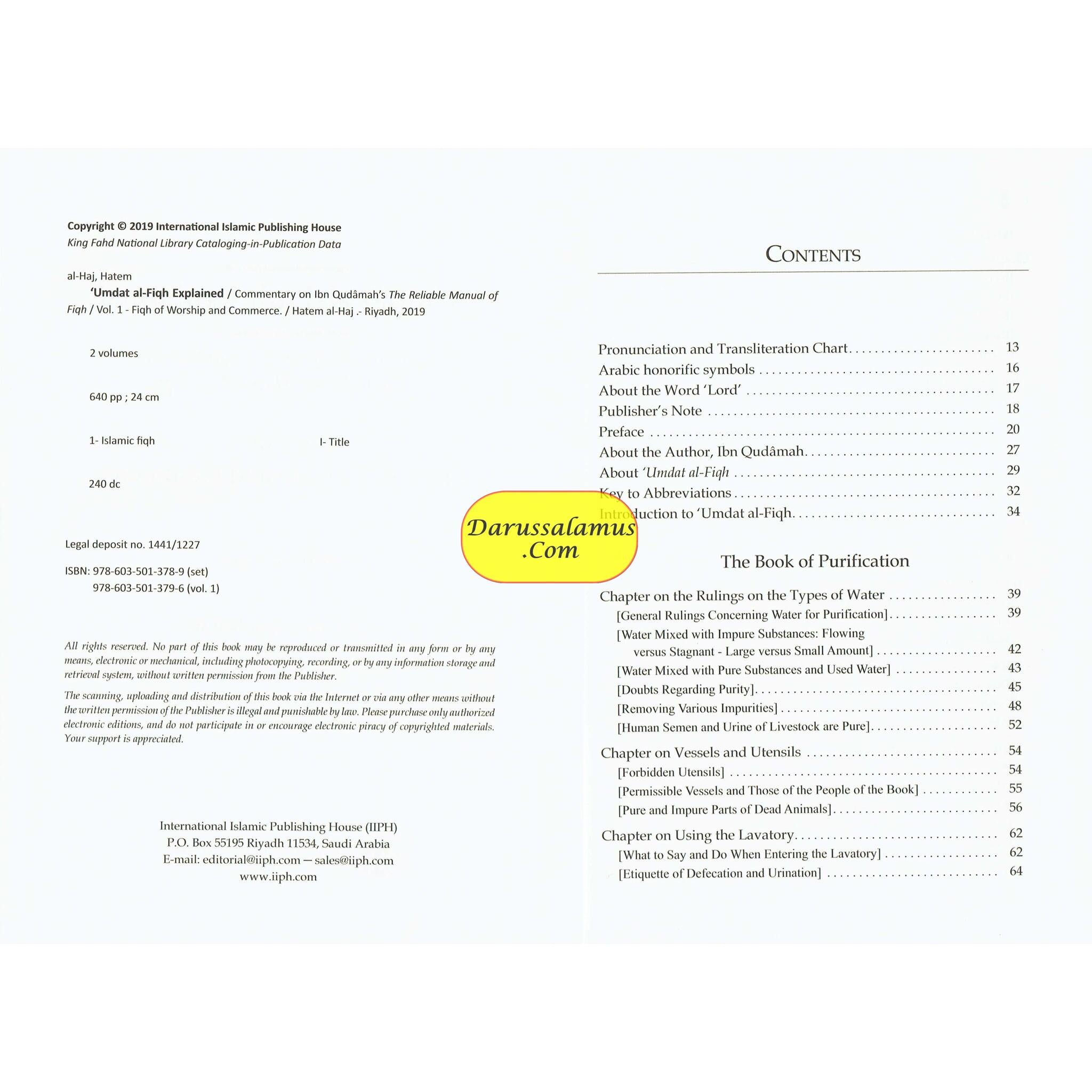 Umdat Al-Fiqh Explained : A Commentary on Ibn Qudamah’s The Reliable Manual of Fiqh (2 Vol Set) By Dr. Hatem Al-Haj、mySite、topwebapps