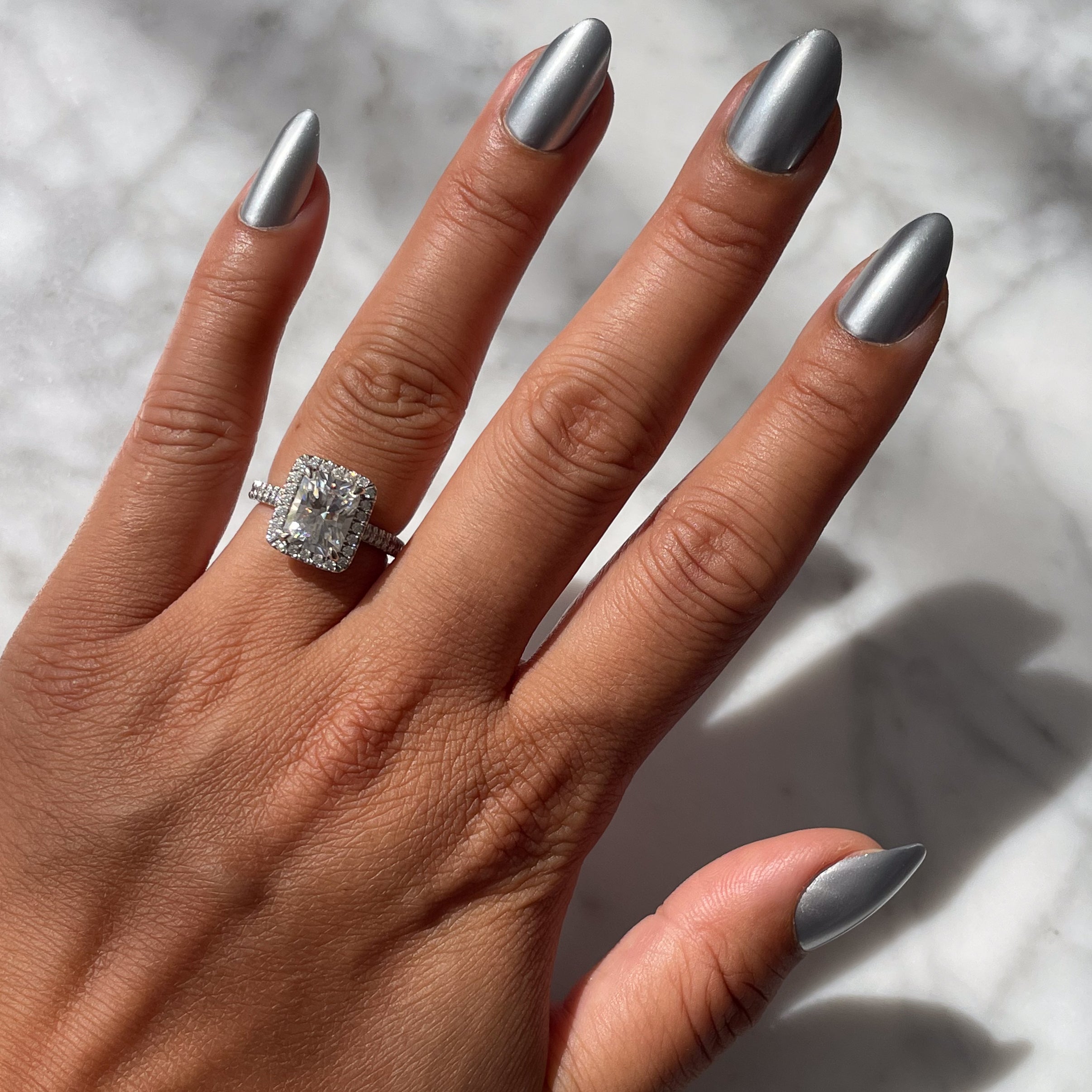 Steel Velvet - Press-On | Medium | Almond、mySite、solidvoid