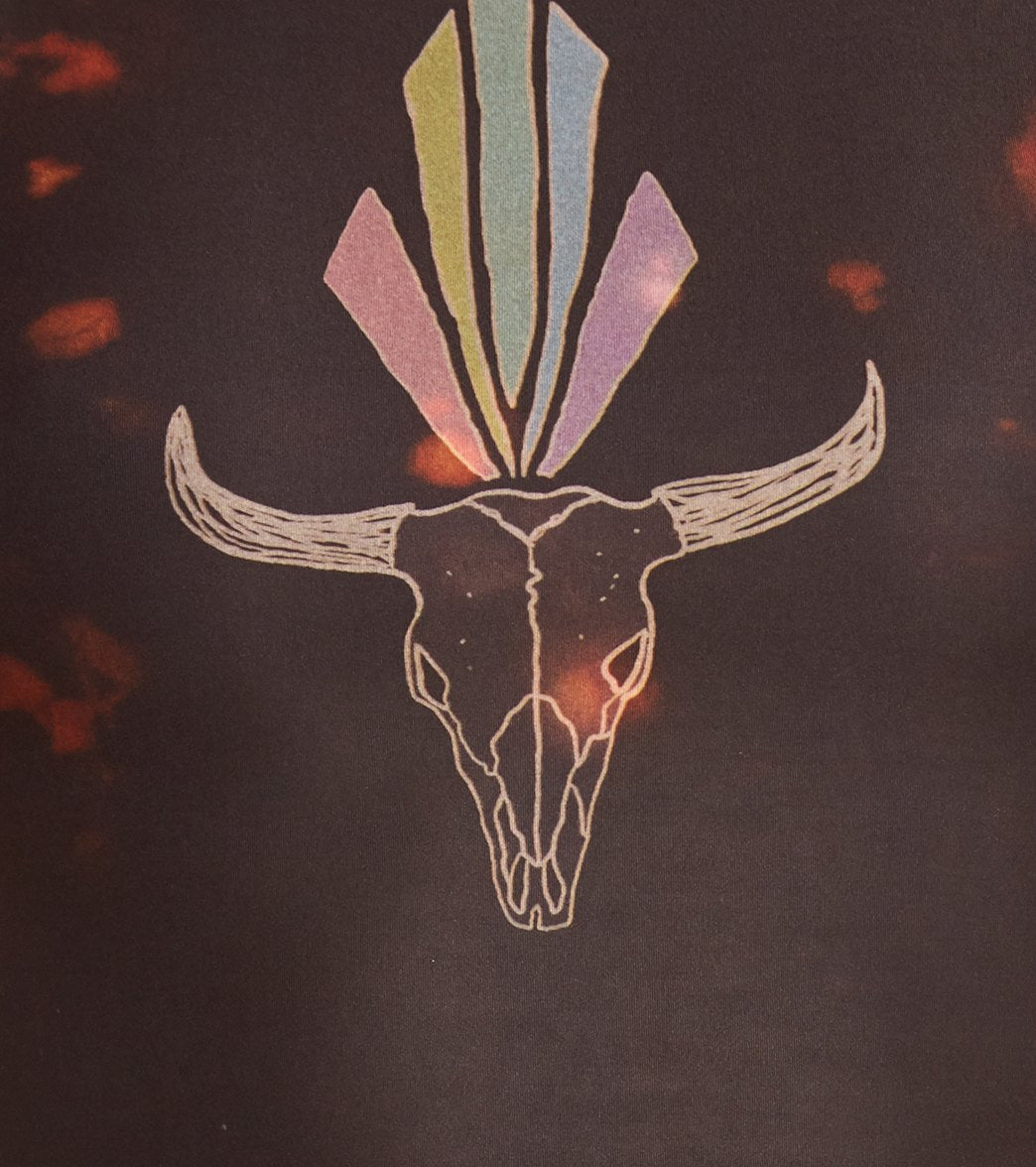 Teeki Buffalo Princess Black Mermaid Yoga Crop Top、mySite、noshort