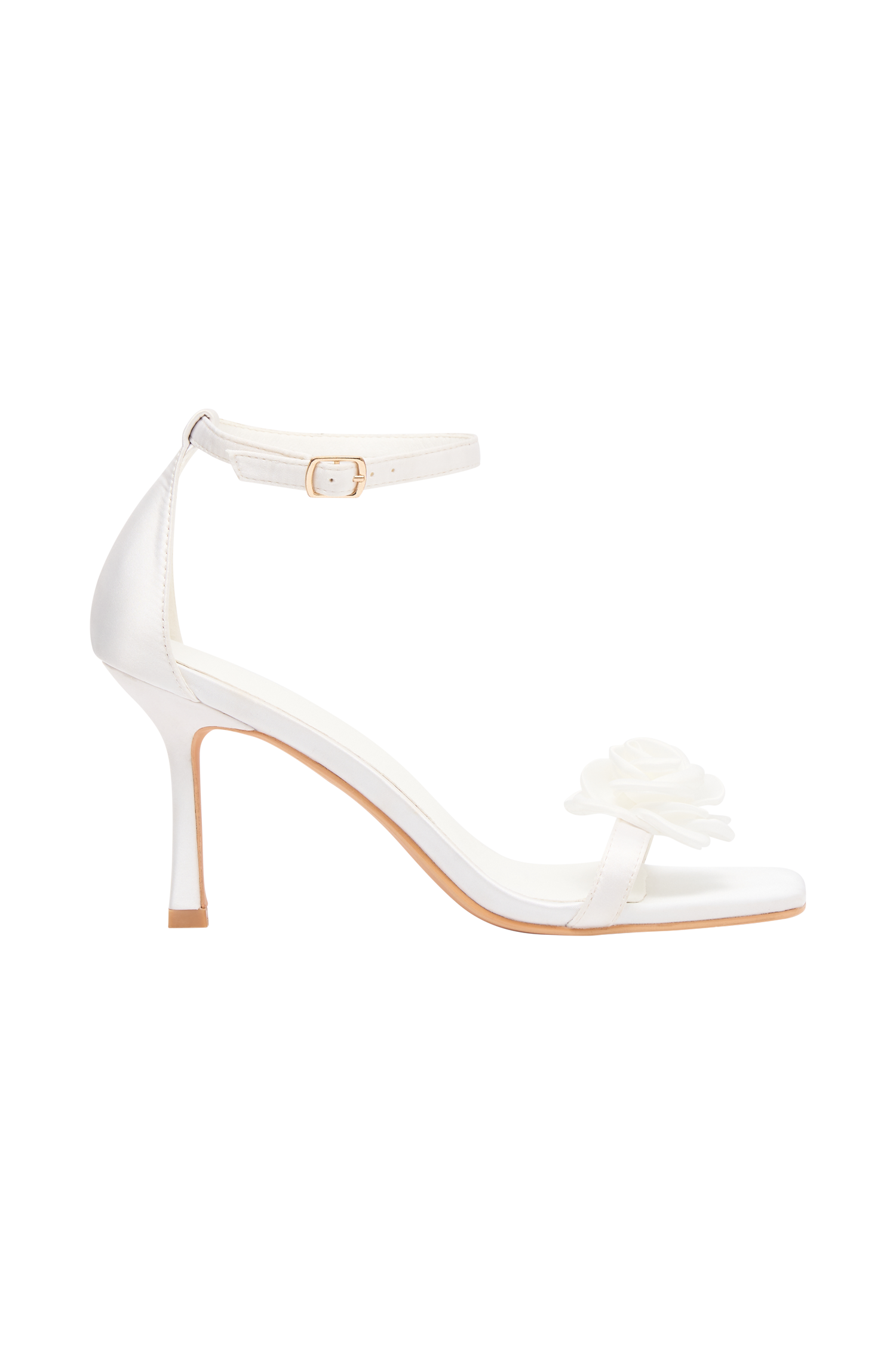 Lara Rose Satin Heel - White、mySite、solidvoid