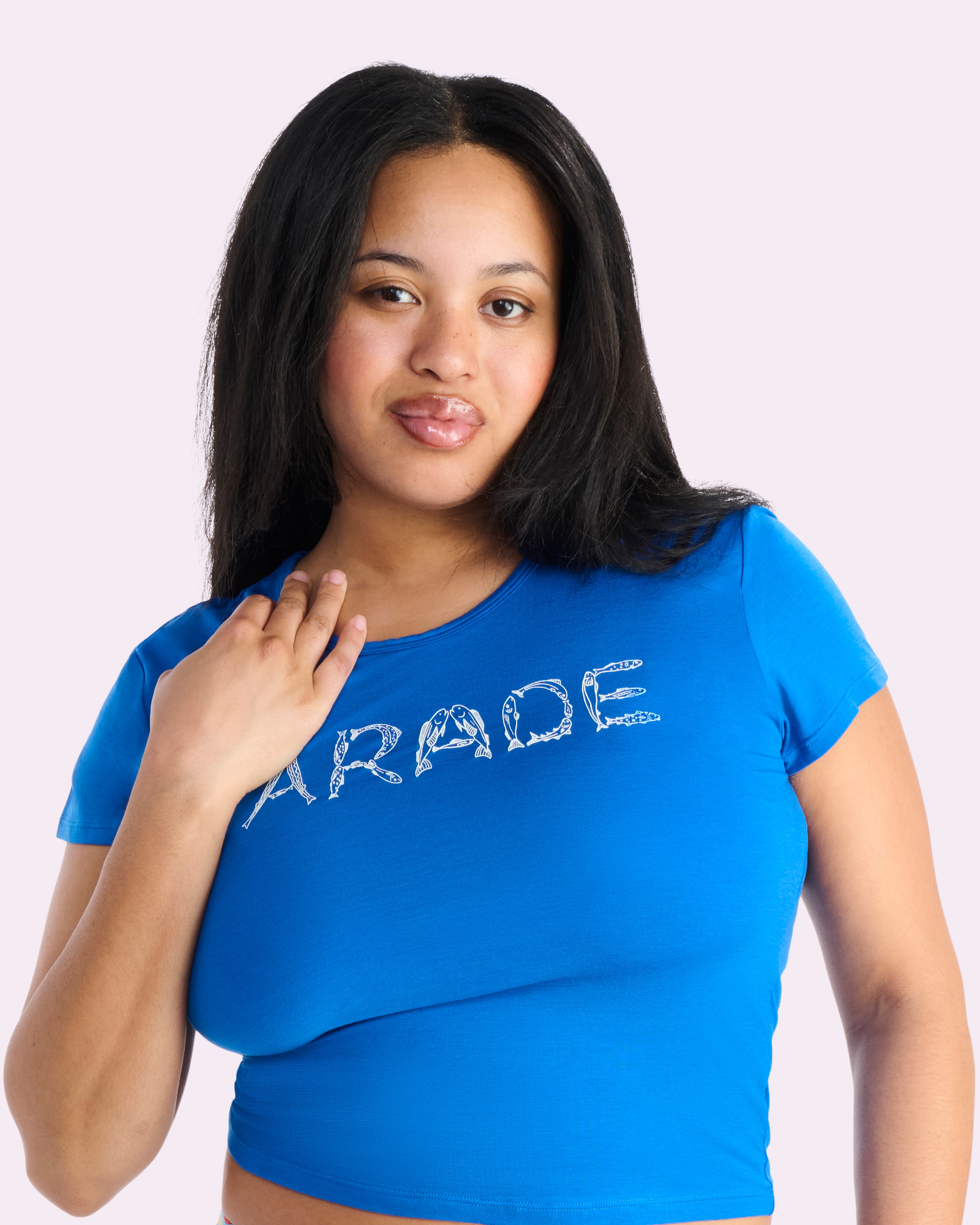 New:Cotton Graphic Baby Tee | New:Cotton (Paradise Blue)、mySite、bengalsvssteelers