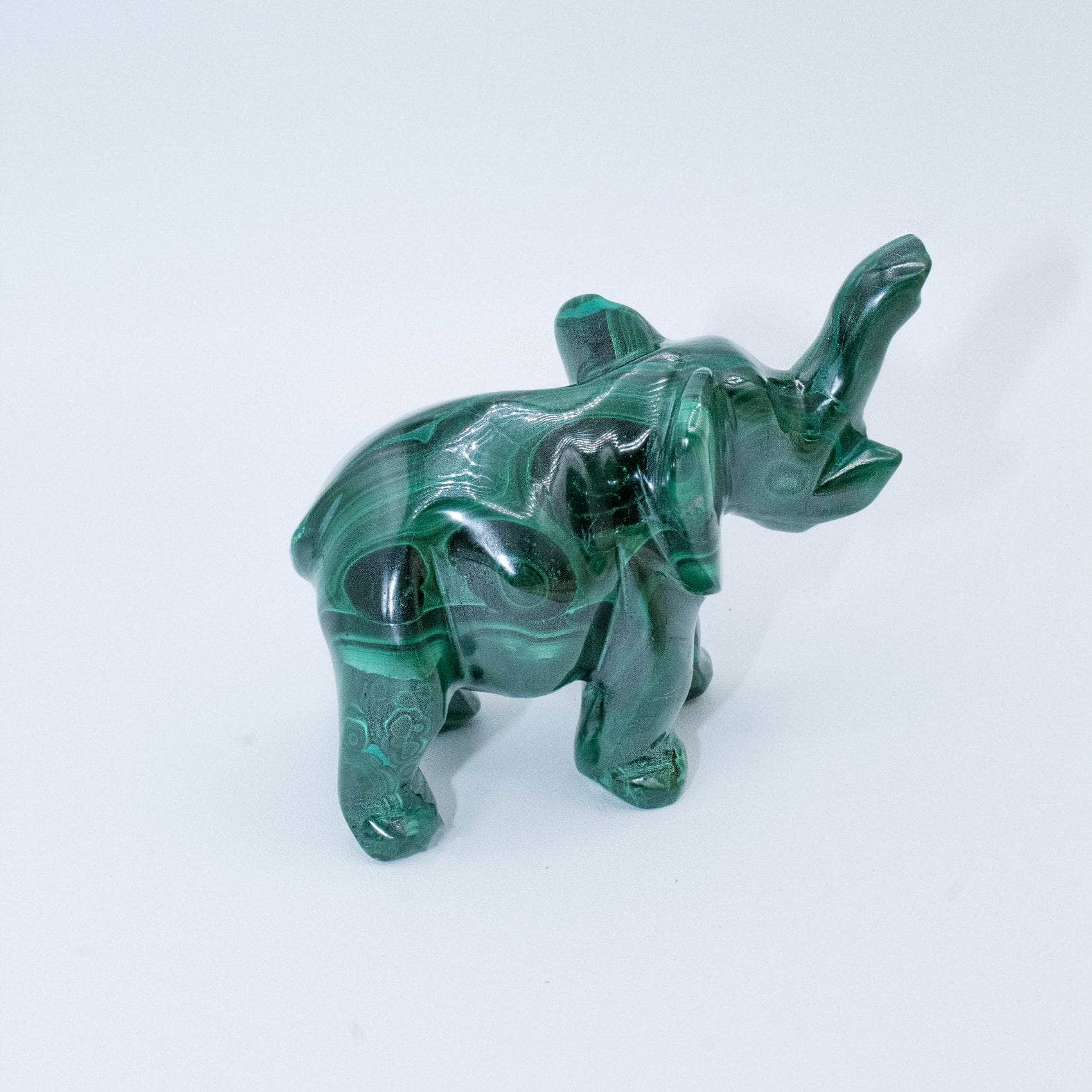 Genuine Malachite Elephants - Hand Carved - 1 of a Kind、mySite、hinf8tx79