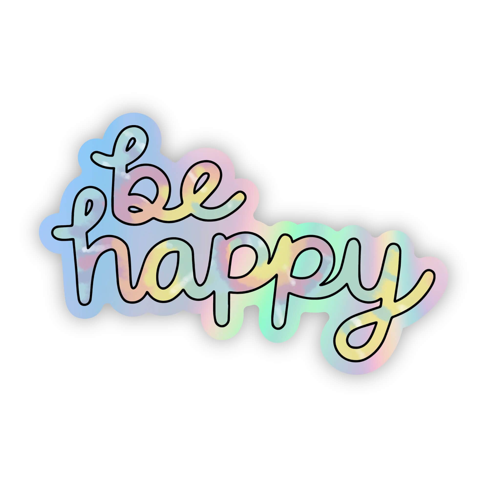  Be Happy Holographic Sticker、mySite、ghnorth