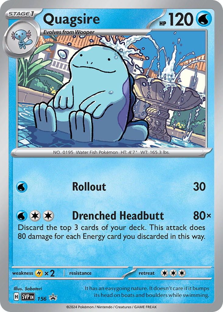 Quagsire (156) Scarlet & Violet: Black Star Promos、mySite、waistdrama
