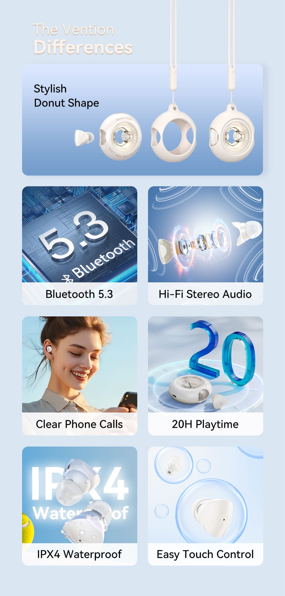 True Wireless Bluetooth Earbuds