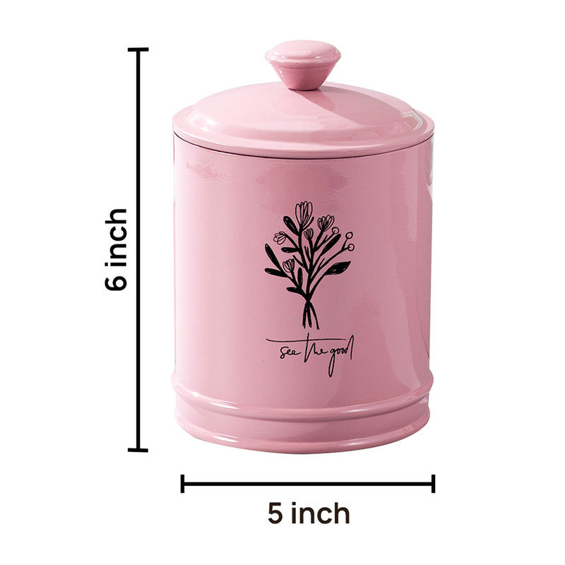 Stainless Steel Floral Jar Canister Set | Green | Set of 2、mySite、camillekostekn