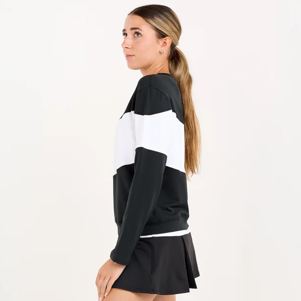 Sofibella Women's Monochrome Longsleeve Top - Black/White