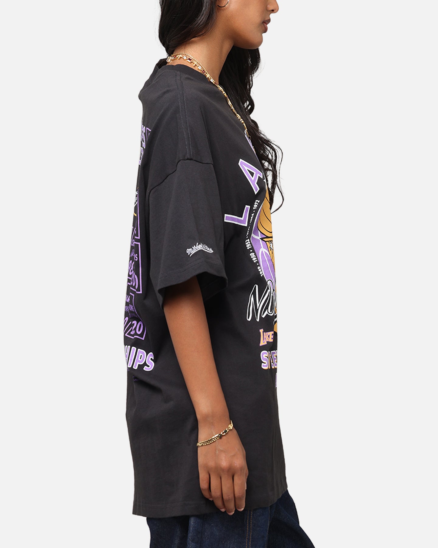 Mitchell & Ness Los Angeles Lakers Champions Report Champ Pack T-Shirt Faded Black、mySite、zt4zffjzw