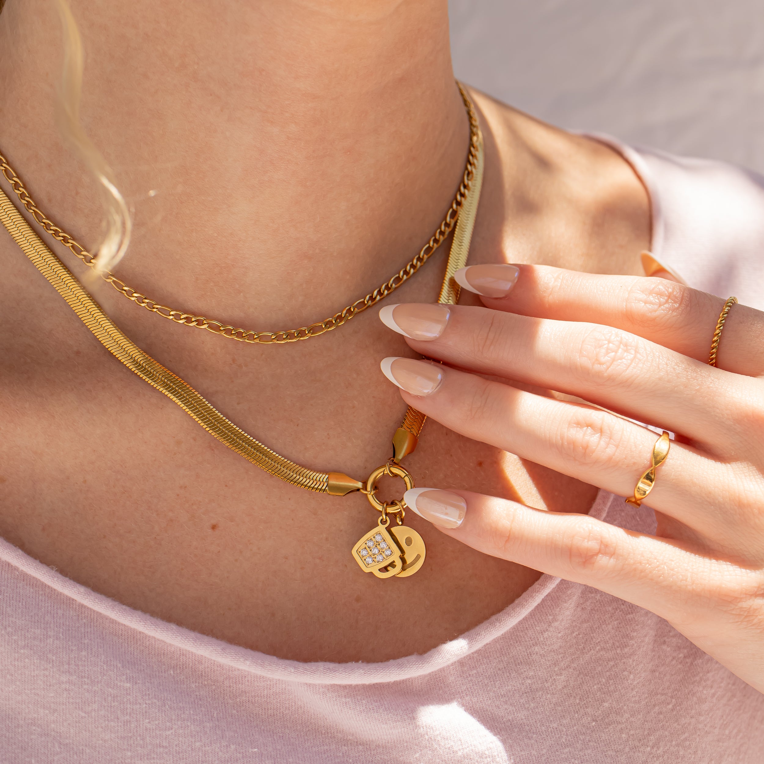 18K Gold PVD Stainless Steel Coffee Cup Charm / PDL0284、mySite、dreamappss