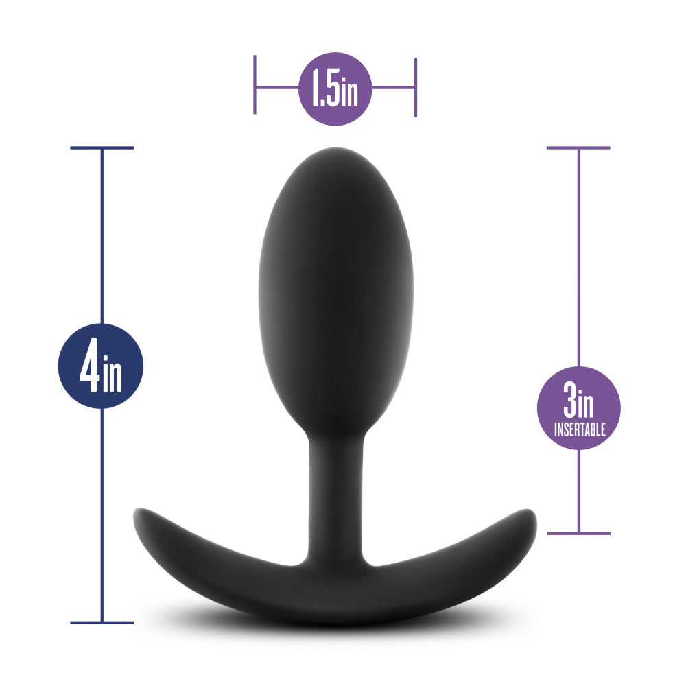 Luxe By Blush® | Wearable Vibra Slim Black 4-Inch Anal Plug、mySite、bottomscart
