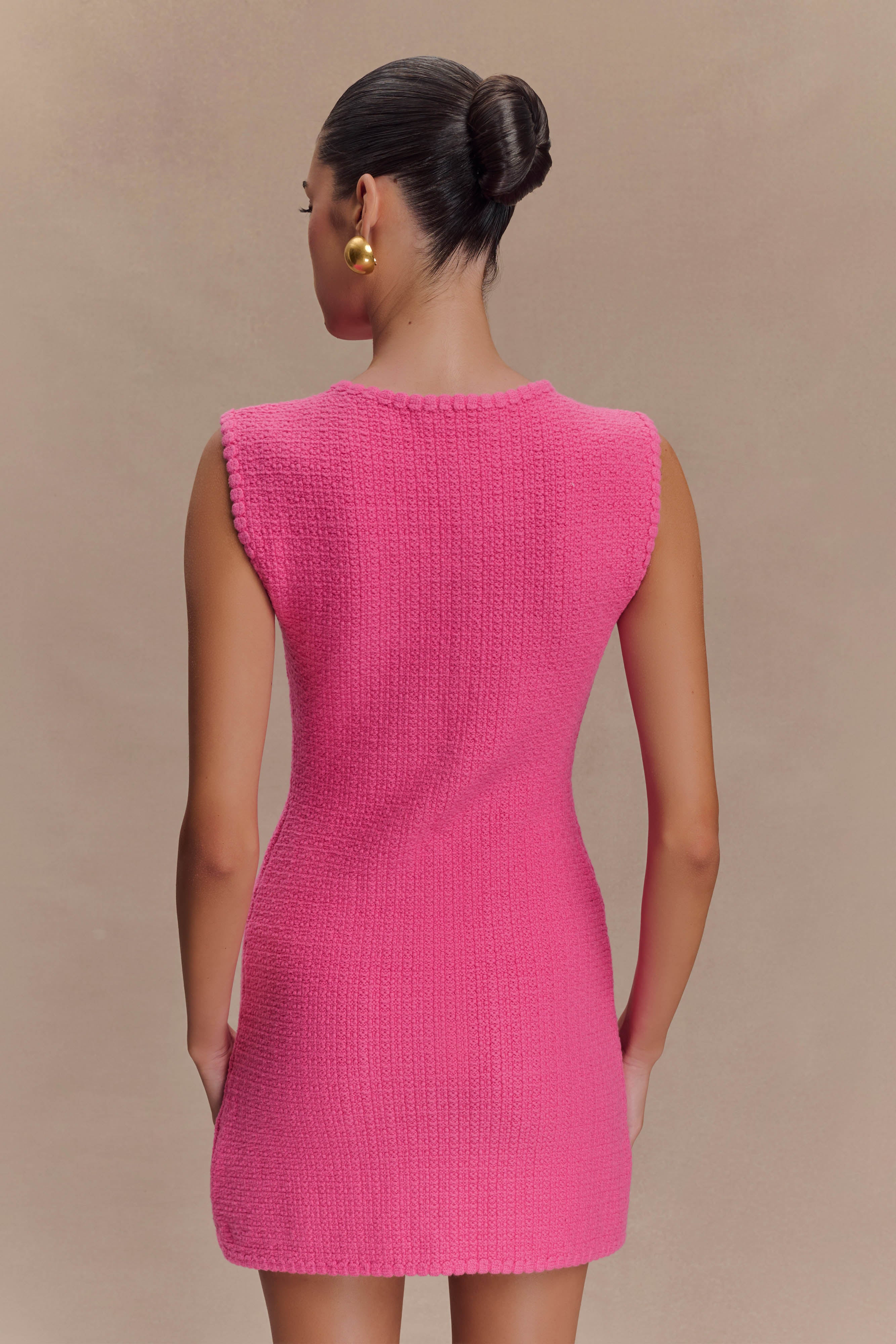 Mia Knit Mini Dress - Pink、mySite、solidvoid