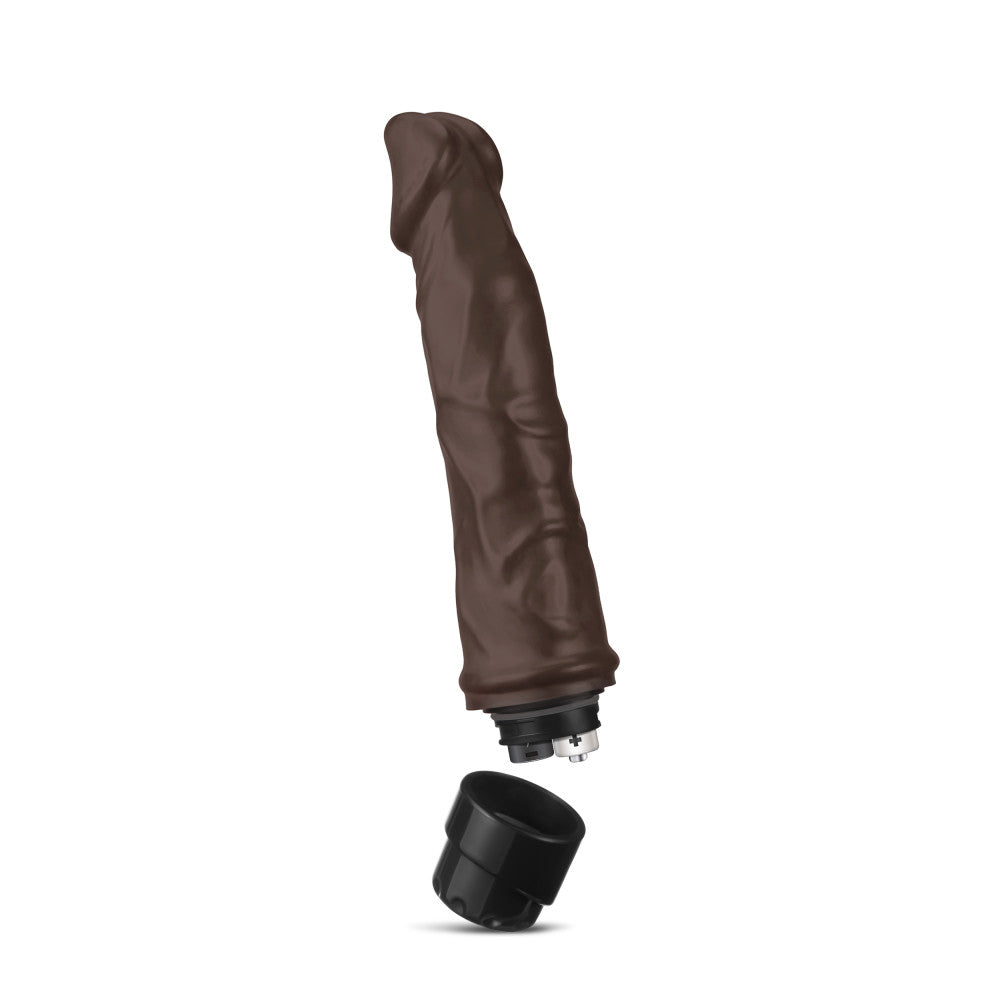 Dr. Skin By Blush® | Cock Vibe 6 Realistic Chocolate 9-Inch Long Vibrating Dildo、mySite、bottomscart