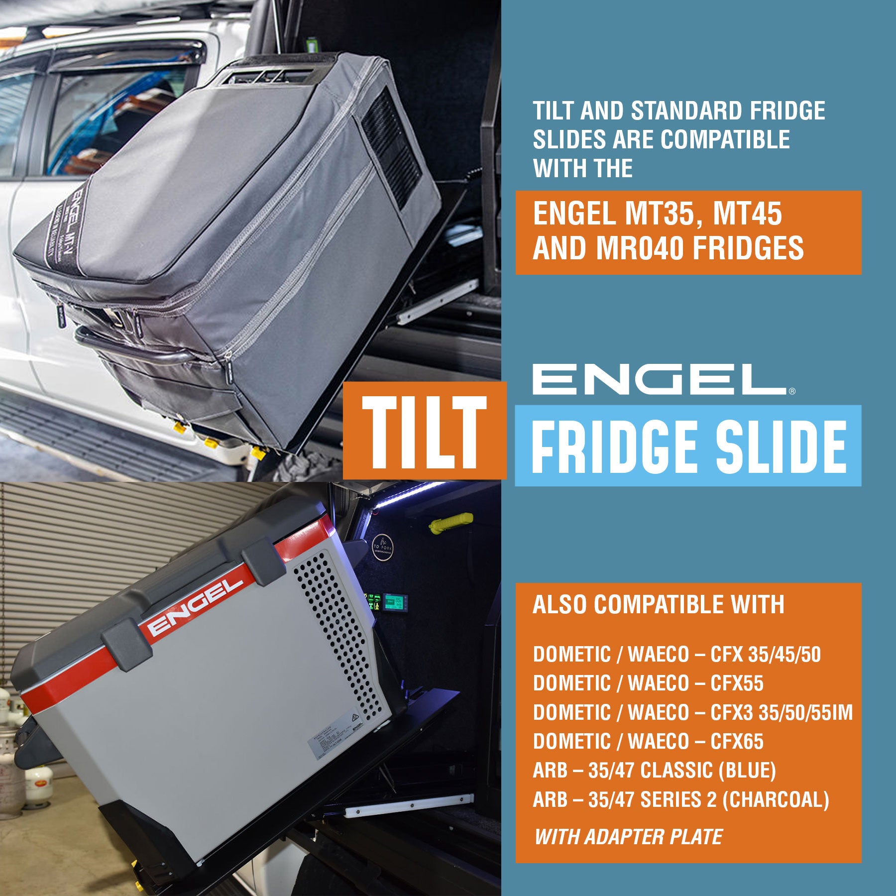 Engel Low-Profile Front-Pull Tilt Fridge Slide、mySite、noshort