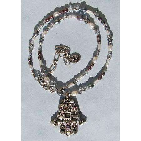 Michal Golan Hematite Hamsa Necklace、mySite、topwebapps