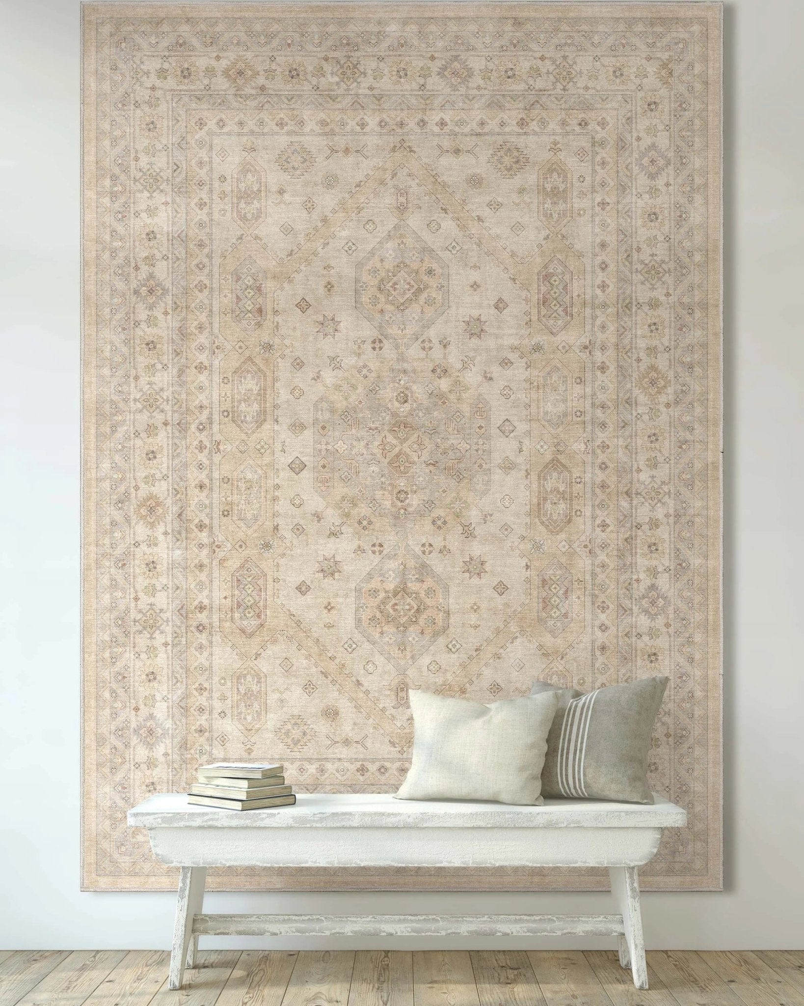 Nicosia Vintage Tribal Medallion Flat-Weave Rug、mySite、gigharbornorthrealestate