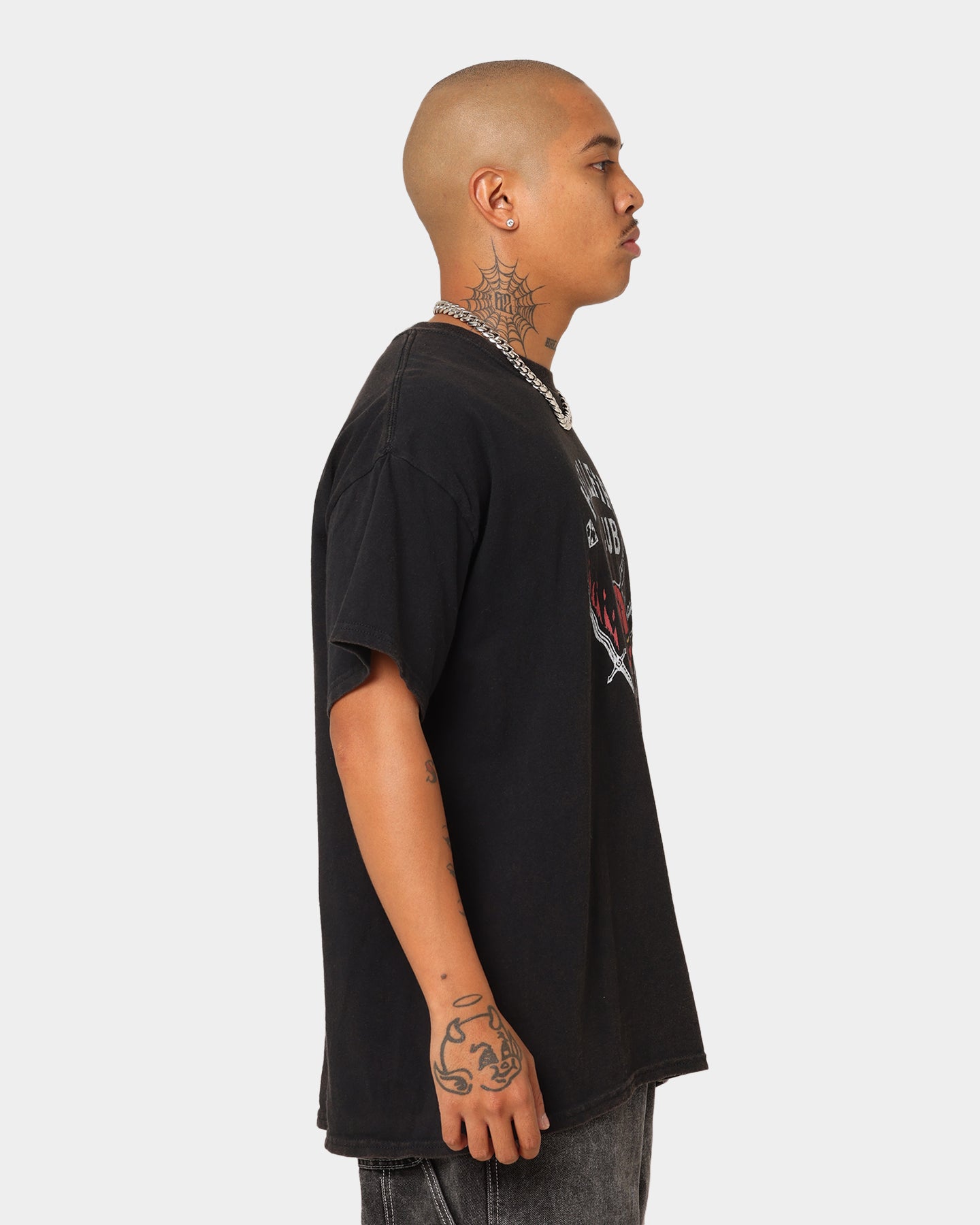 Goat Crew Goat Crew X Stranger Things Hellfire Club Vintage T-Shirt Washed Black、mySite、zt4zffjzw