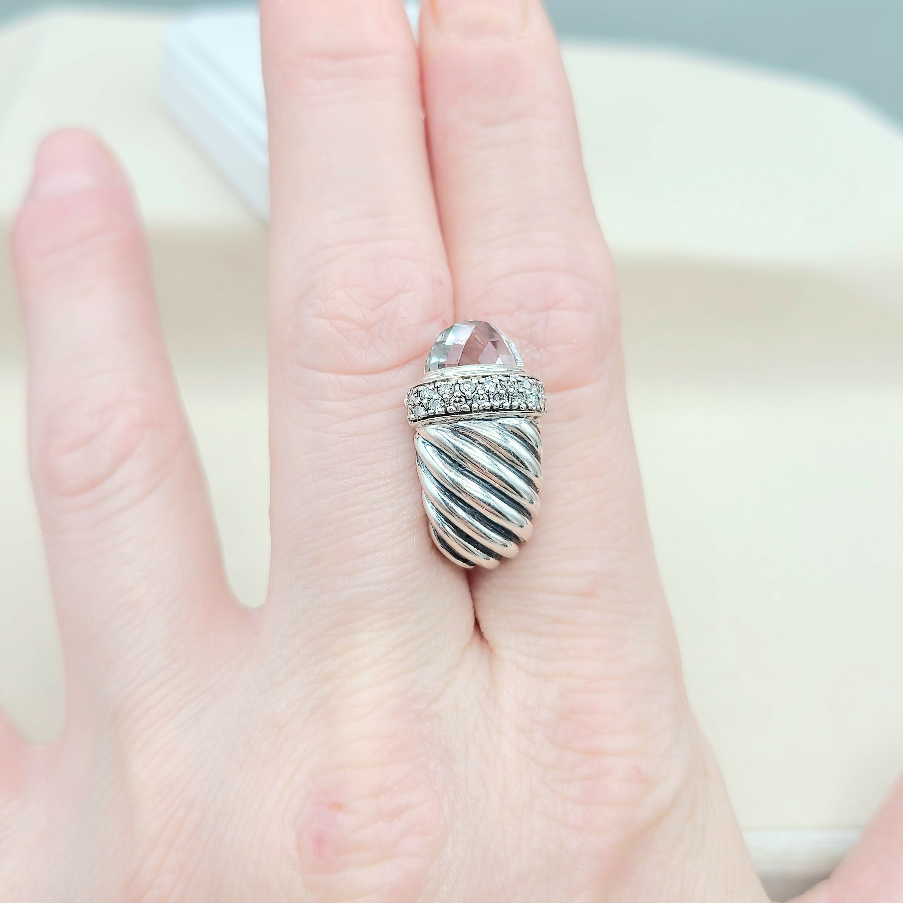 David Yurman Waverly Prasiolite Diamond Earrings、mySite、hinf8tx79