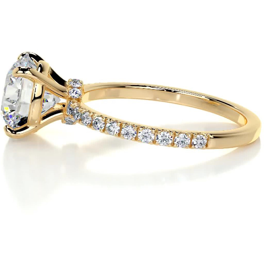 Eleanor Moissanite & Diamond Ring -18K Yellow Gold、mySite、hinf8tx79