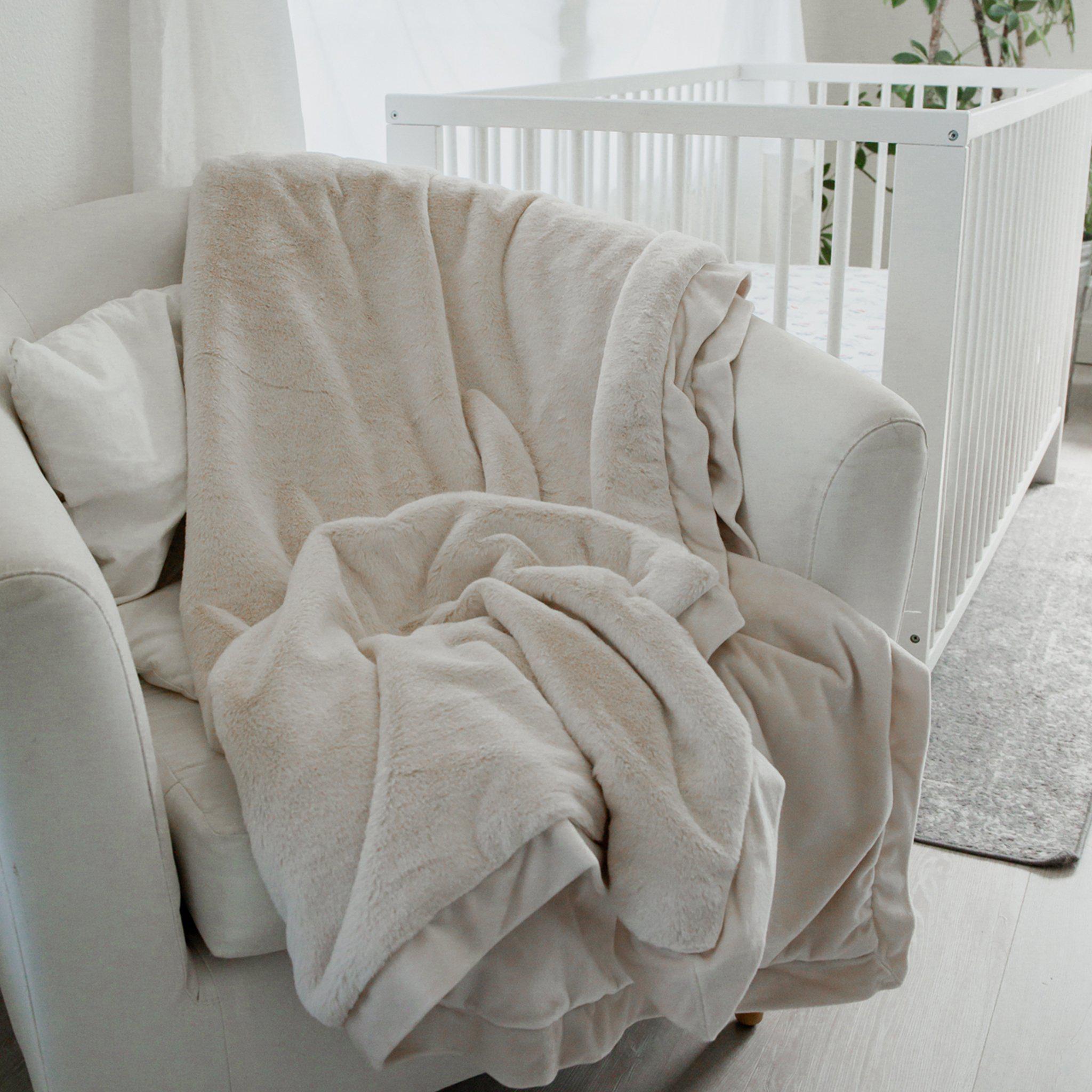 RETIRED - Big Cozy Nibble Fur Blanket - Cream 50 x 60、mySite、g9winljtr