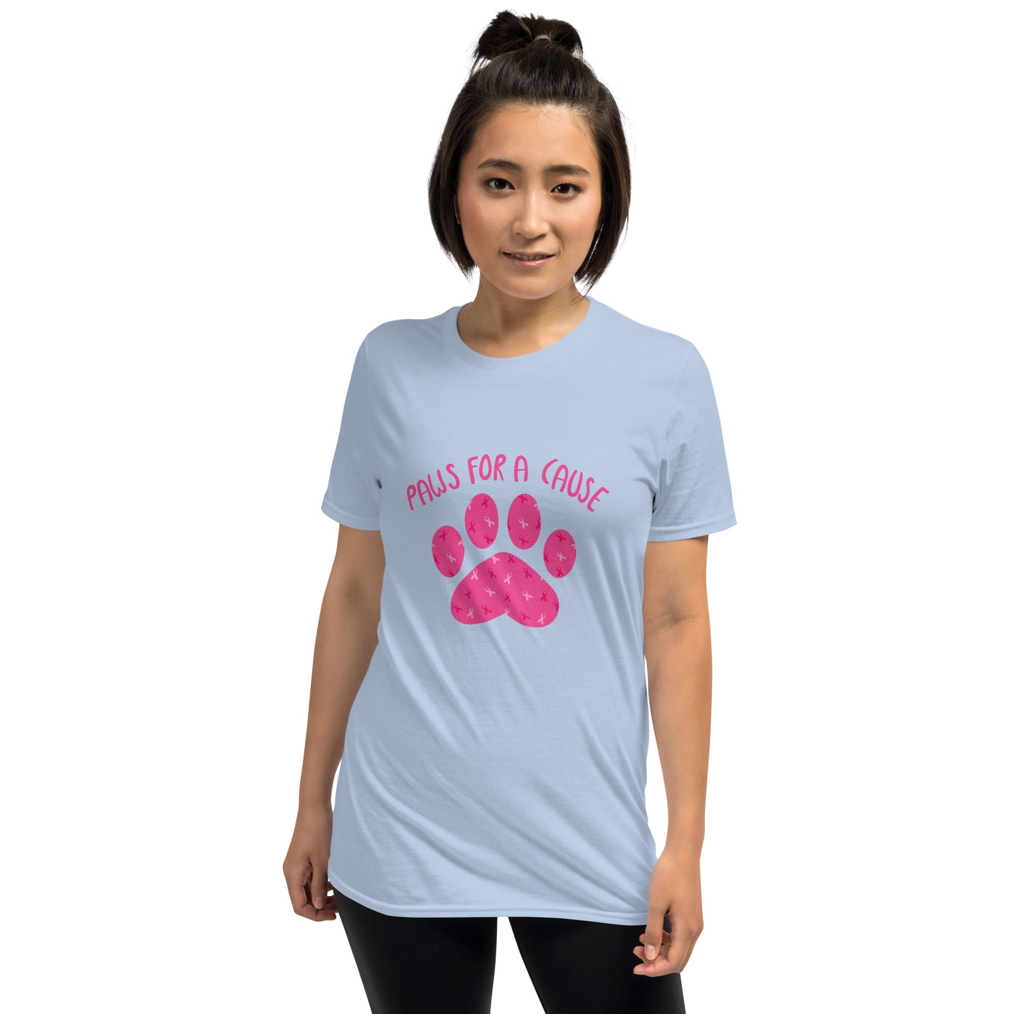 Paws For A Cause Pink Ribbon Paw Print T-Shirt、mySite、camillekostekn