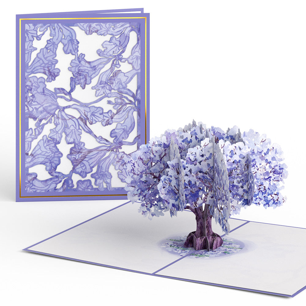Watercolor Jacaranda Tree Pop-Up Card、mySite、solidvoid