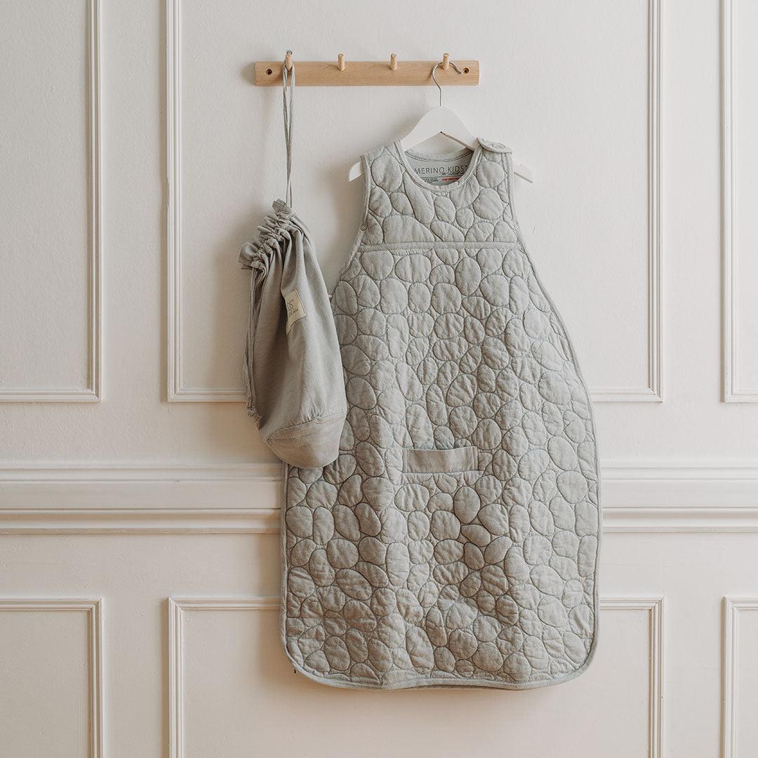  Merino Kids Go Go Sleeping Bag - Winter Weight - Quilted Riverstone - Light Grey、mySite、merchandisen
