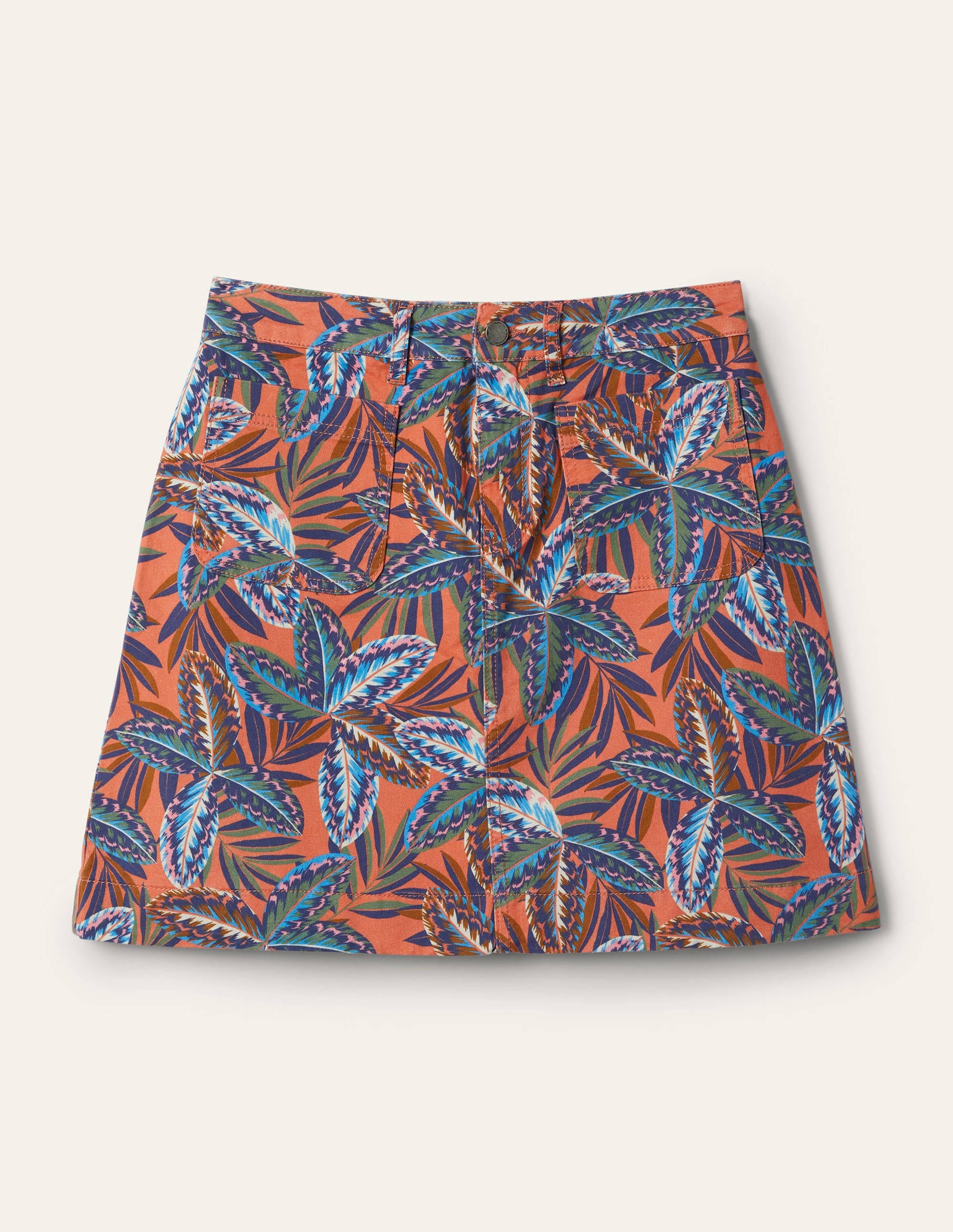  Patch Pocket Skirt-Exotic Leaves、mySite、ashleygrahame