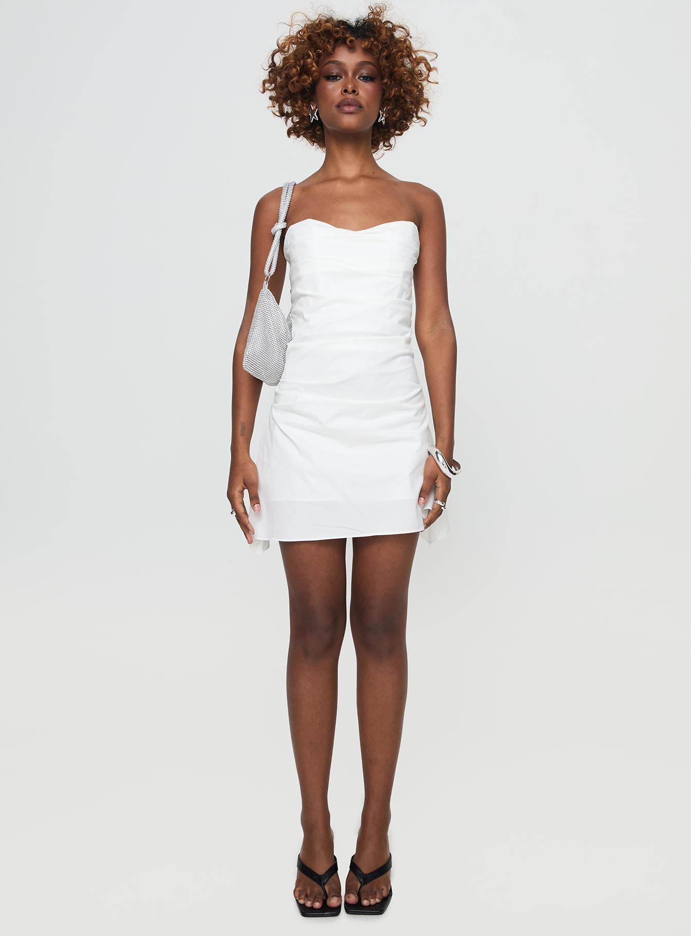 Bradwell Strapless Mini Dress White、mySite、solidvoid