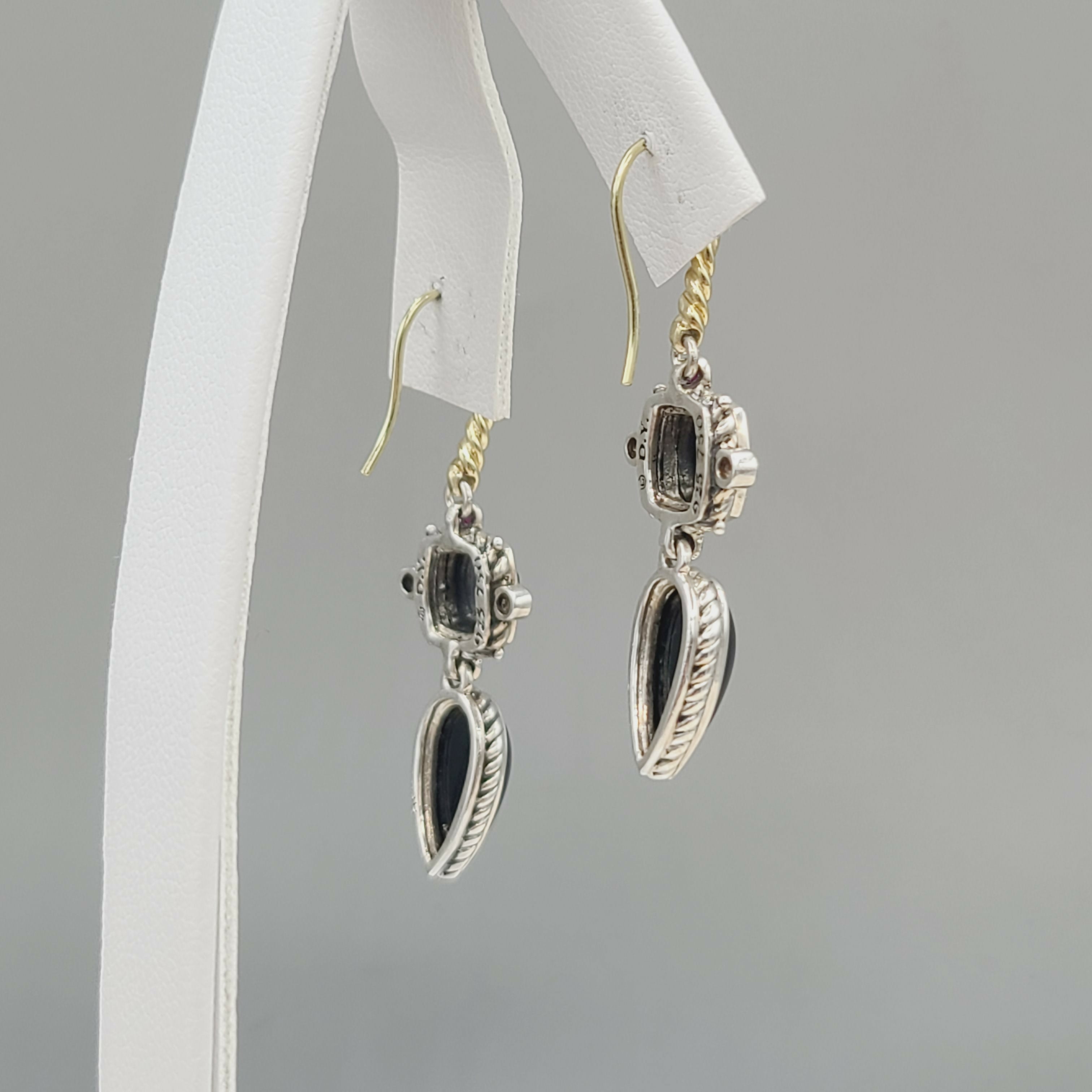 David Yurman Renaissance Drop Earrings Hematite, Onyx & Ruby、mySite、hinf8tx79